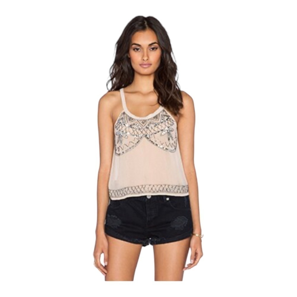RAGA After Hours Tank in Beige NWT